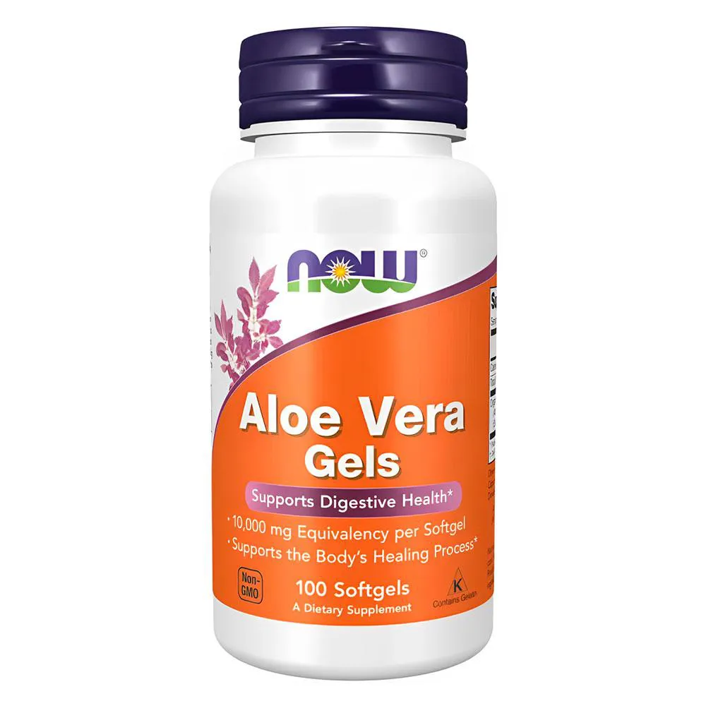 Aloe Vera Gels 10000mg Now Foods 100 Softgels Importado