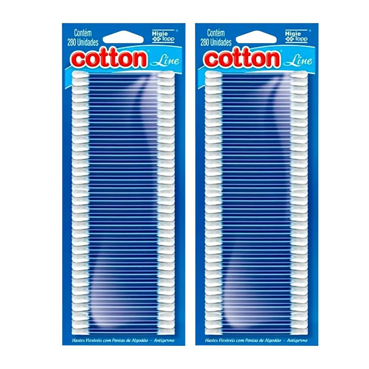 Kit C2 Hastes Flexíveis Algodão 280 unidades - Cotton Line