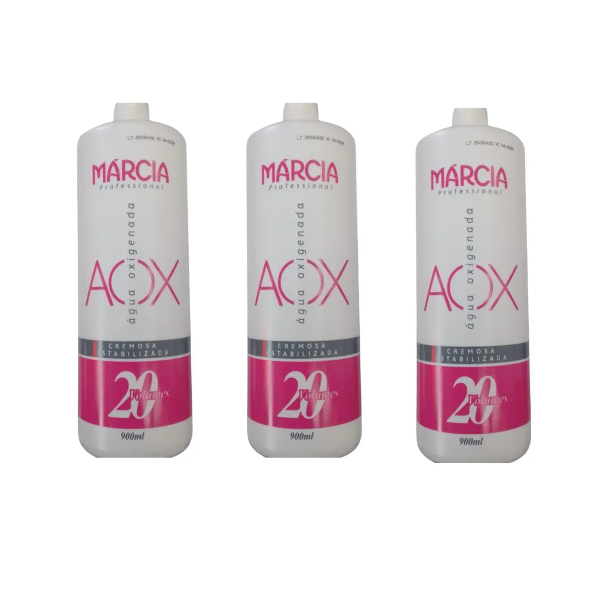 Água Oxigenada Marcia 900ml 20 Volumes Cremosa - Kit C / 3un