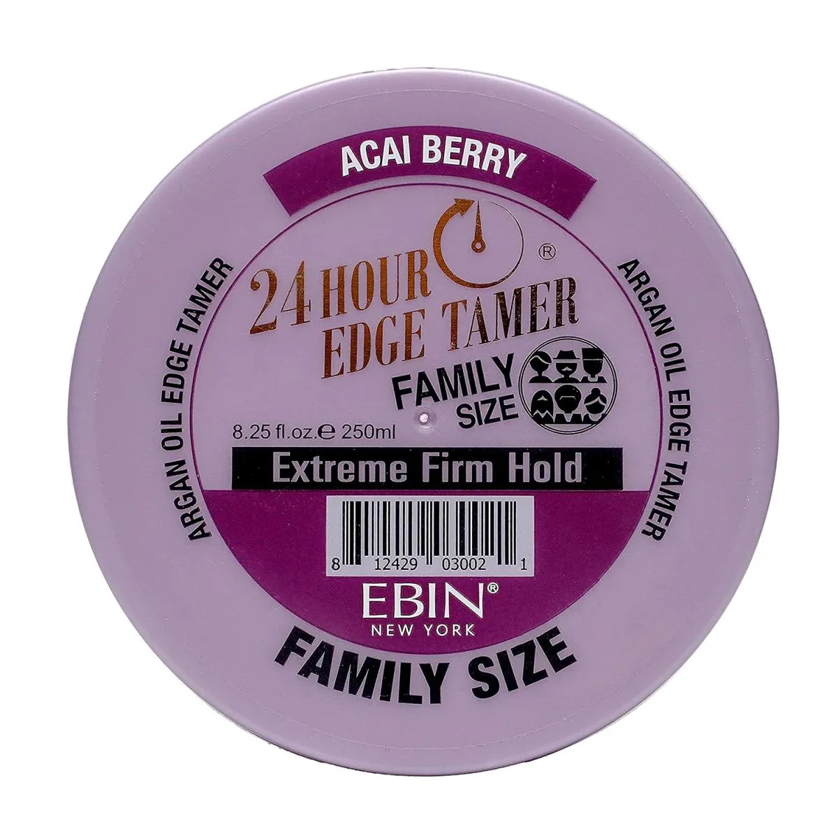 Gel Fixação Cabelo Ebin Edge Tamer 250ml Fragrância Açai