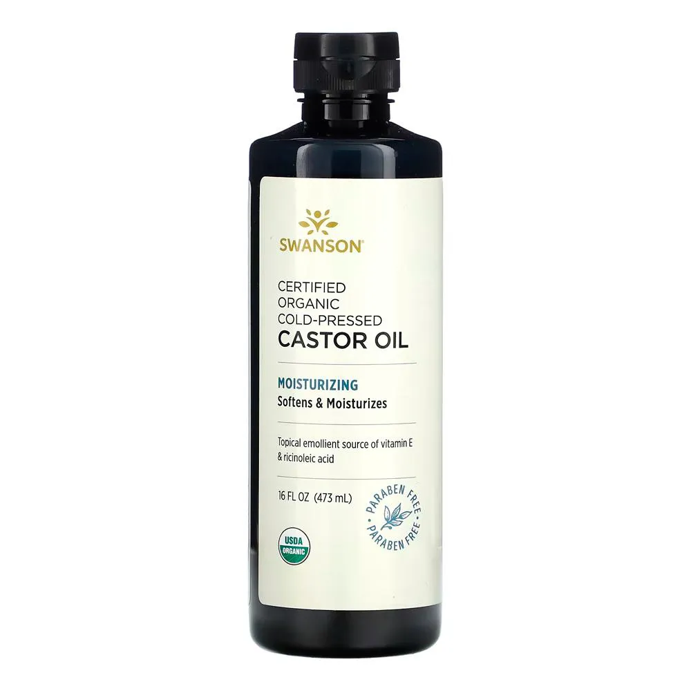 Óleo de Rícino Orgânico Swanson 474ml Importado