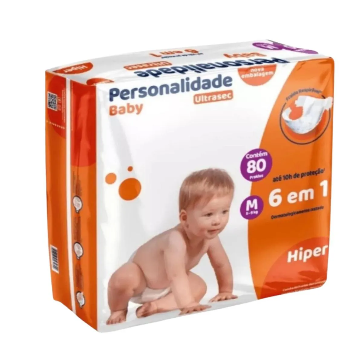 Fralda Personalidades Hiper Laranja Tamanho M 80 Unidades