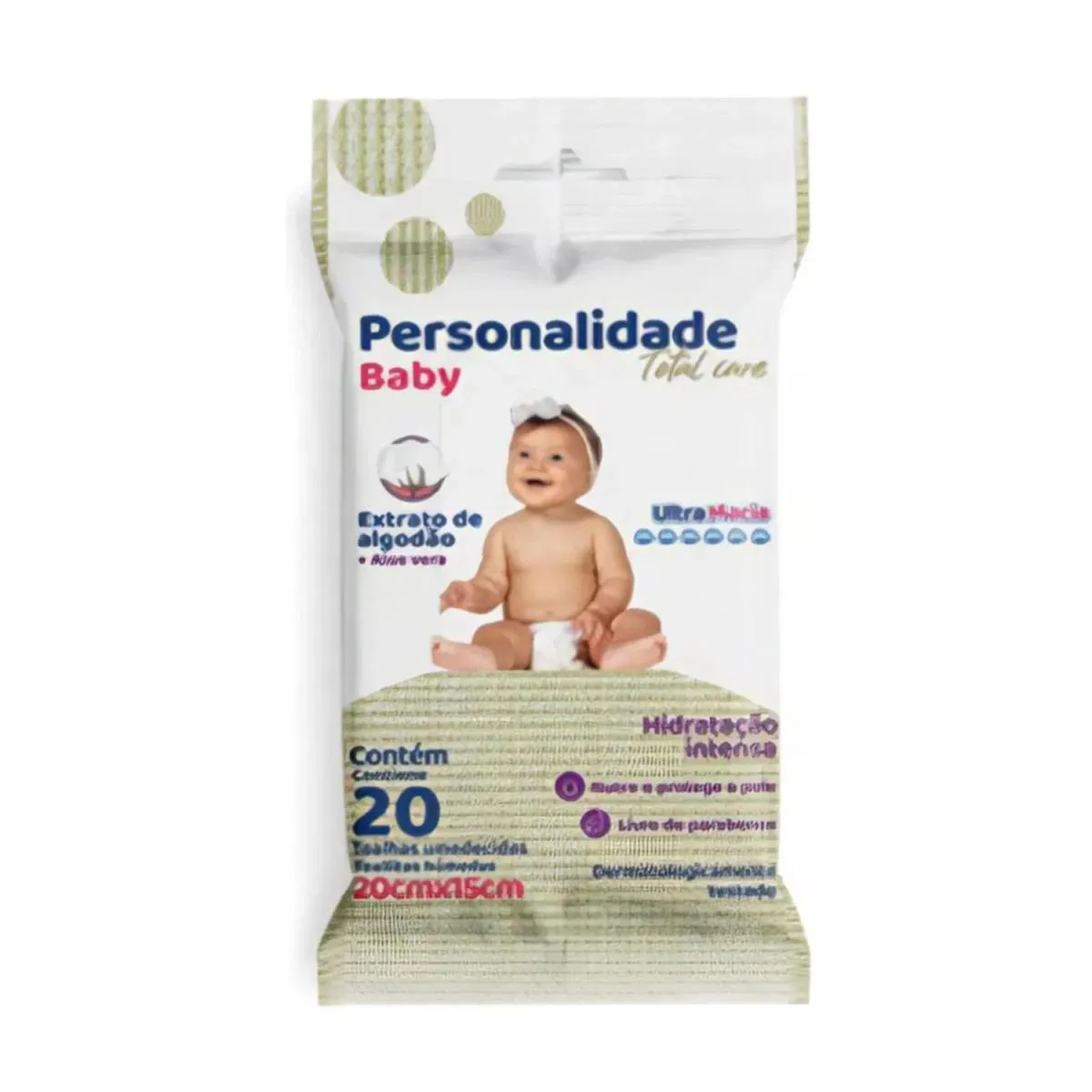Lenço Umedecido Pocket C20 - Personalidade Baby