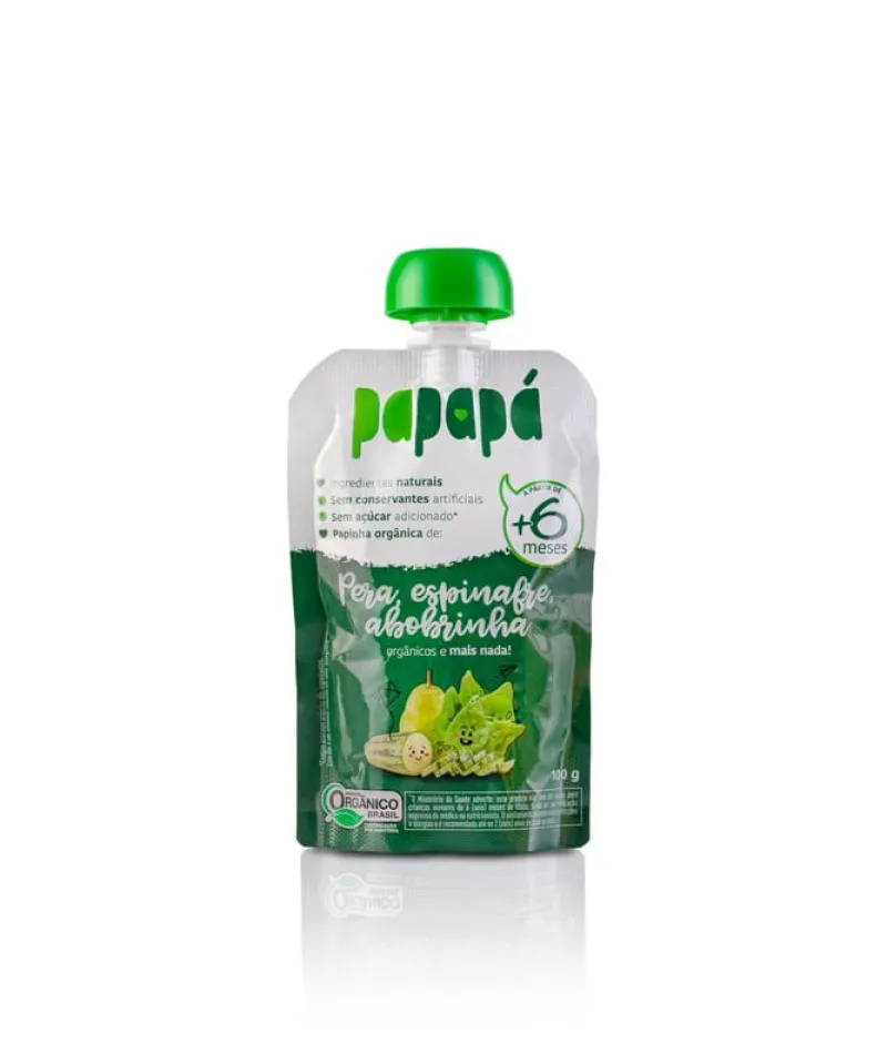 PAPINHA PERA ESPINAFRE ABOBRINHA PAPAPá 100G