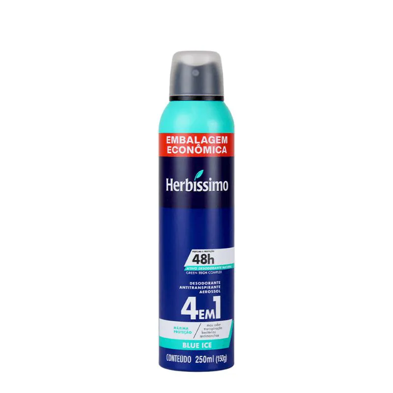 DESODORANTE AEROSOL ANTITRANSPIRANTE HERBíSSIMO BLUE ICE 250ML