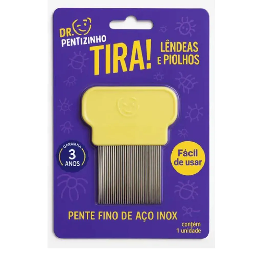Pente Fino de Aço Inoxidável Dr. Pentizinho