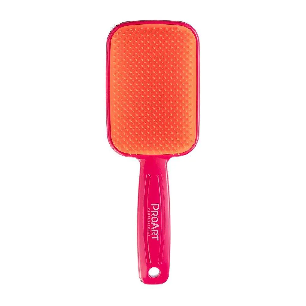 Escova Pro Art Desembaraçante Rosa E Laranja Ed02B