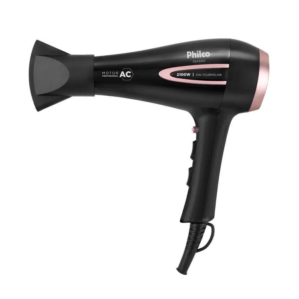 Secador De Cabelo Com Íons Tourmaline 2100W Philco 110V