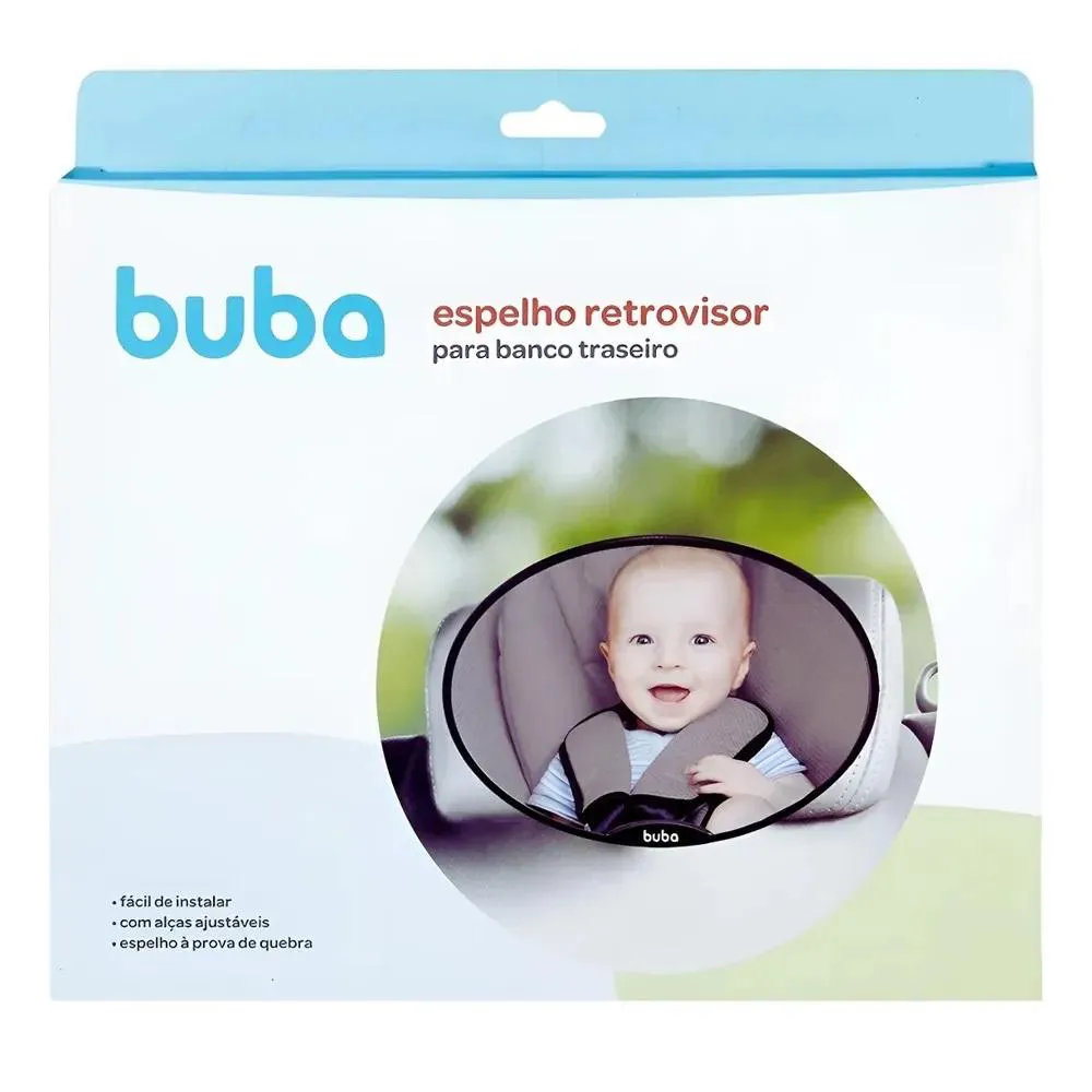 Espelho Retrovisor Para Banco Traseiro Oval Buba