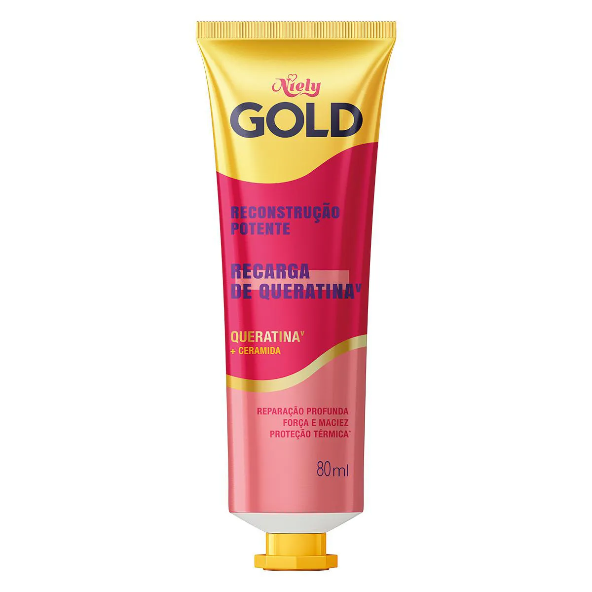Recarga de Queratina Niely Gold Reconstrução Potente 80ml