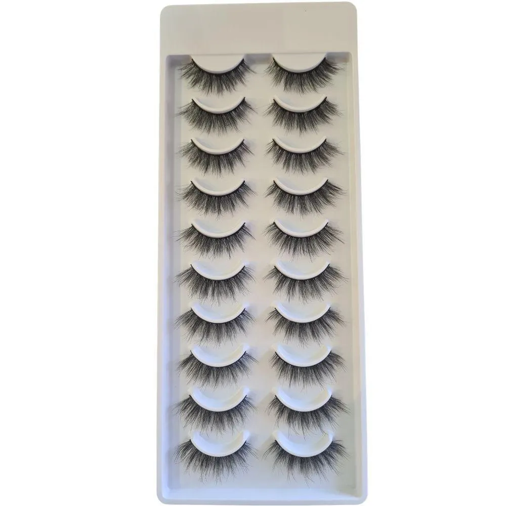 Cílios 3D Kit com 10 Pares Tipo:8D008|