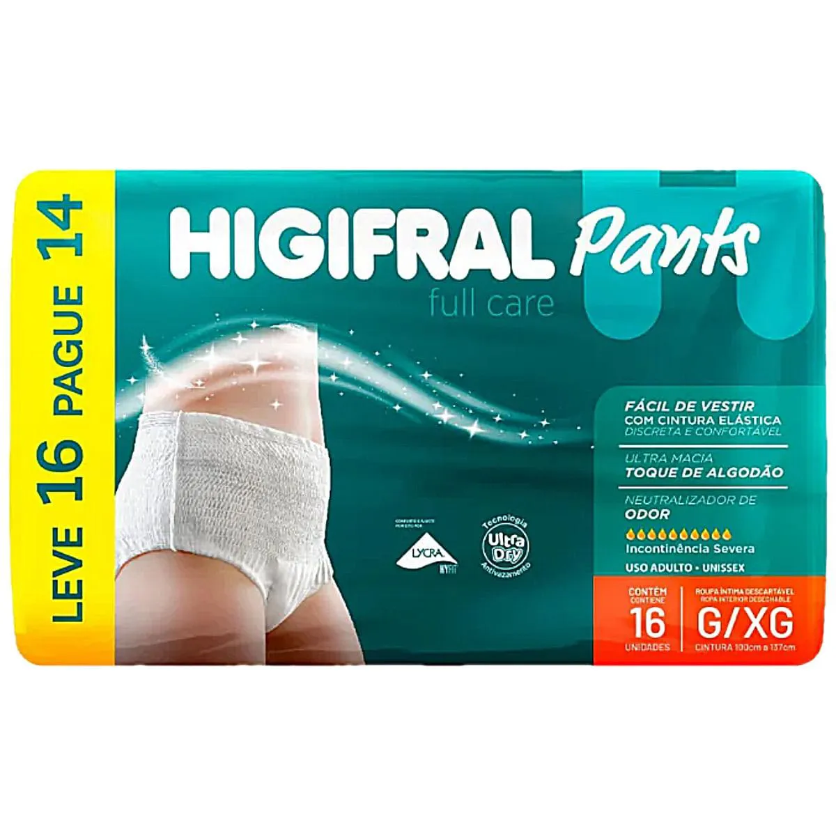 Roupa Íntima Descartável Pants Full Care G/xg 16 unidades