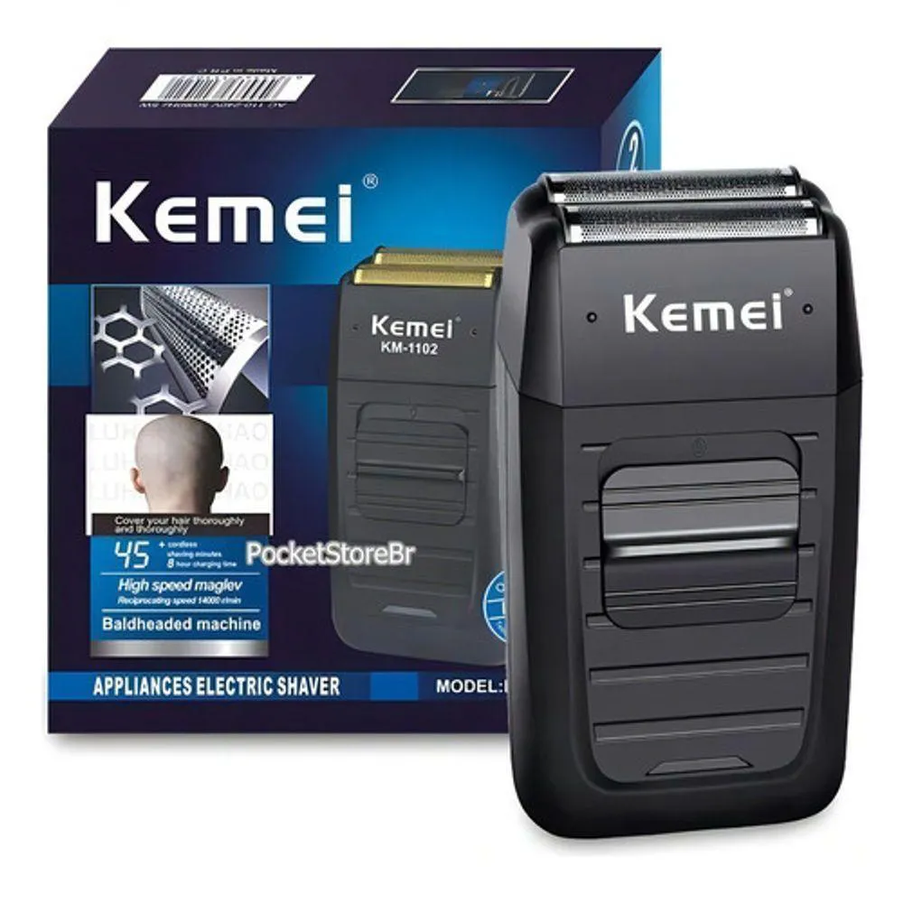 Barbeador Kemei Km-1102 Preto 110-220V