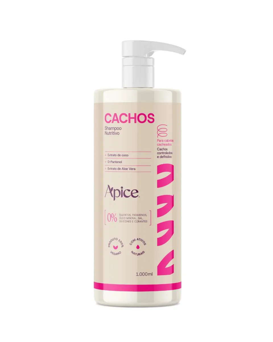 Shampoo Cachos Nutritivo Apice Nova Fragrância 1000Ml
