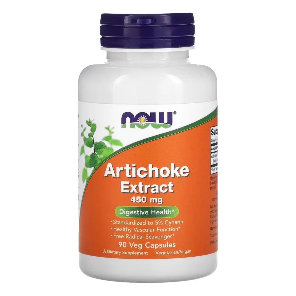 Extrato de Alcachofra 450Mg Now Foods 90 Cáps Produto Importado