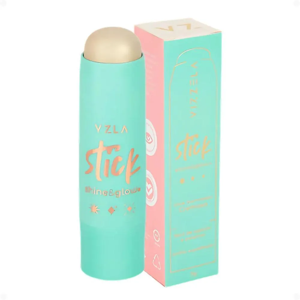 Iluminador em Stick Cremoso Vizzela Shine e Glow Cor 01 Vz110