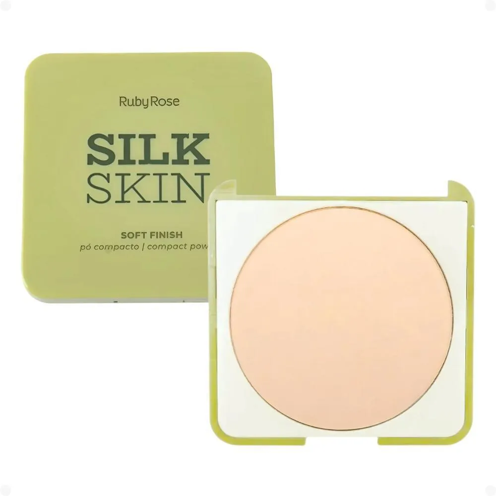 Pó Compacto Ruby Rose Silk Skin Soft Finish Sunlit Hb-t1400-2