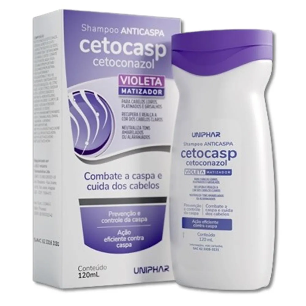 Cetocasp Shampoo Anticaspa e Matizador 120Ml