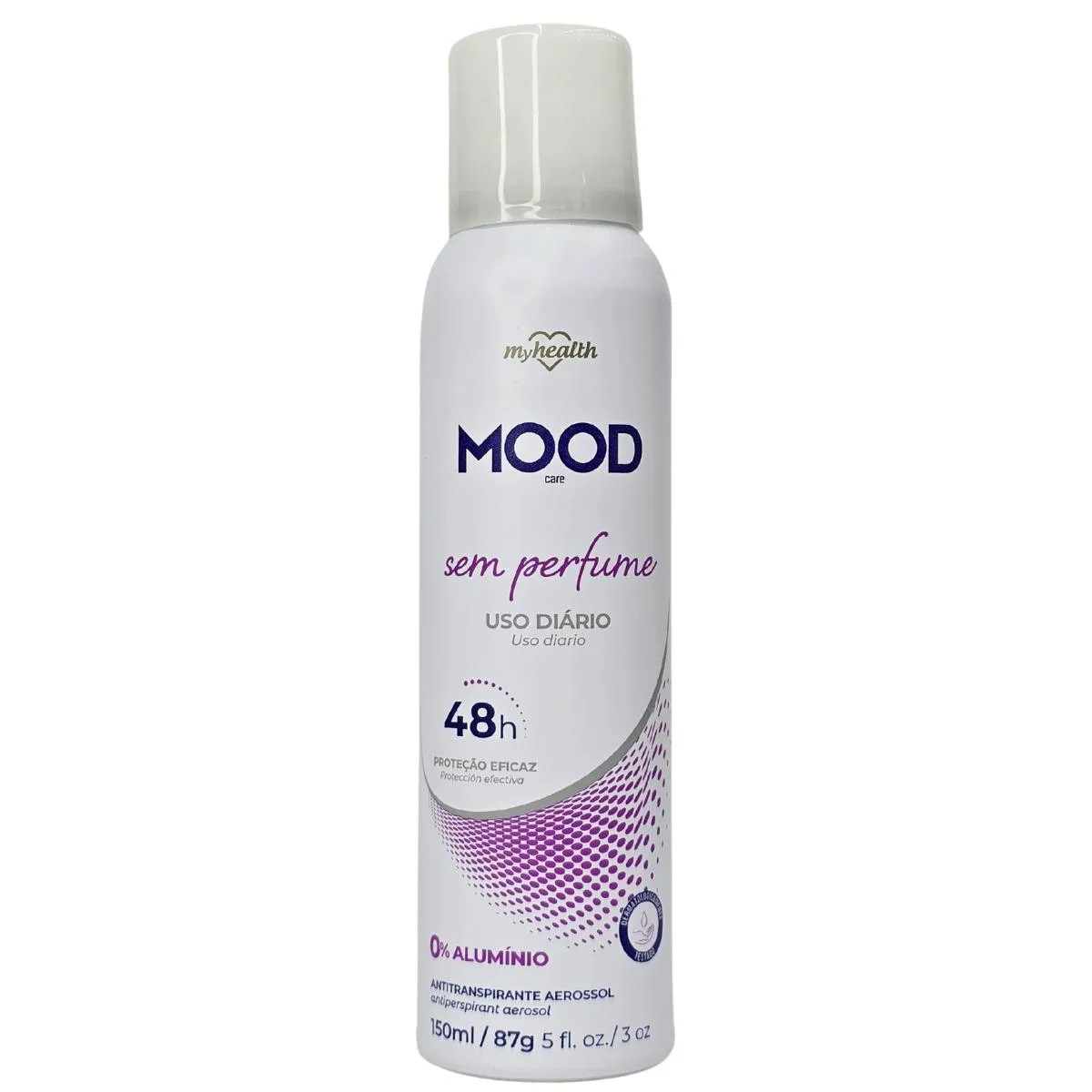 Desodorante Antitranspirante Aerossol sem Alumínio sem Perfume Mood Care My Health 150Ml / 87G