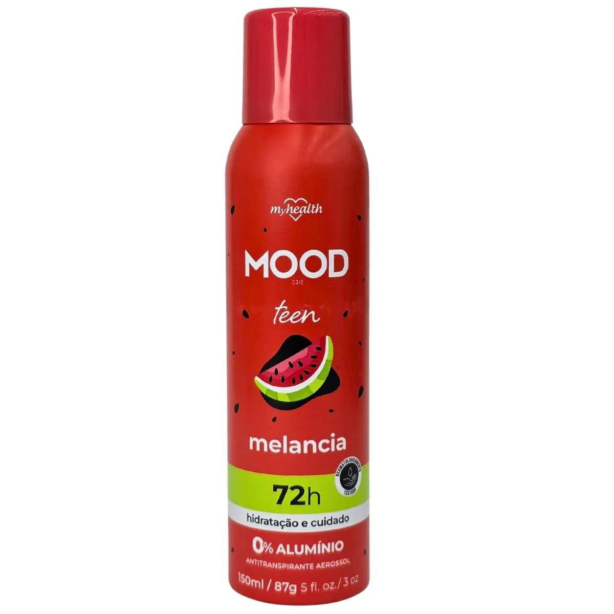 Desodorante Antitranspirante Aerossol sem Alumínio Teen Melancia Mood Care My Health 150Ml / 87G