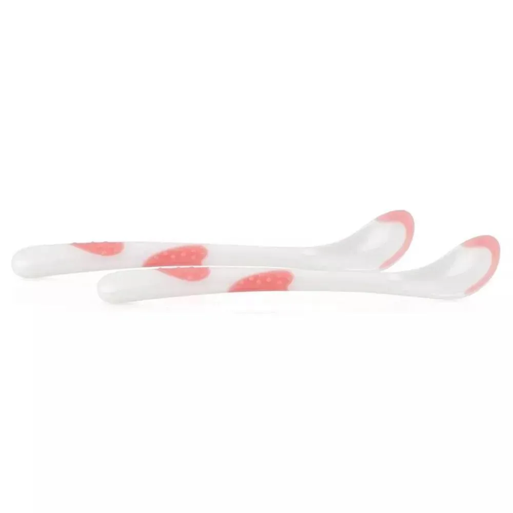 Colheres Termo Sensíveis Rosa C/2 Nuby