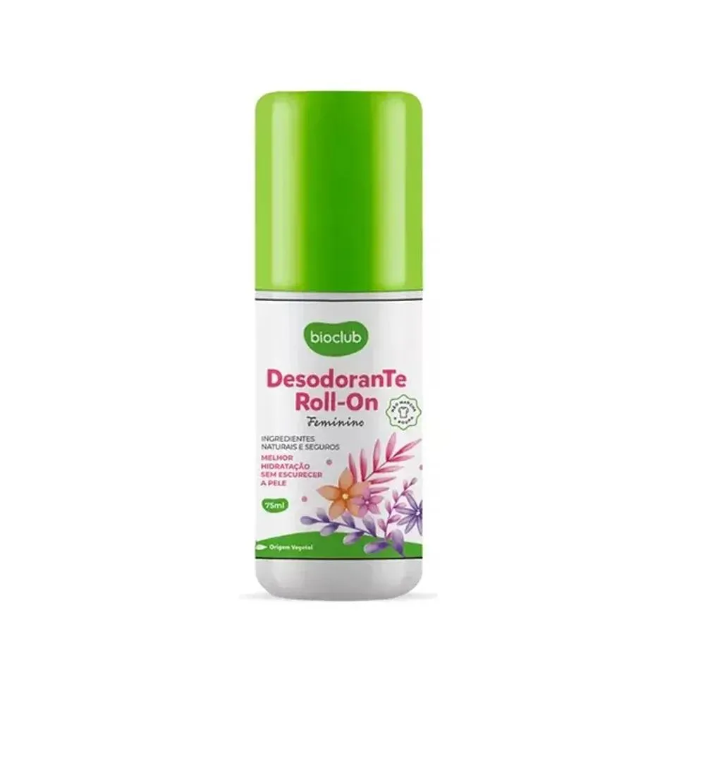 Desodorante Roll-On Feminino 75Ml sem Alumínio Vegano Bioclub