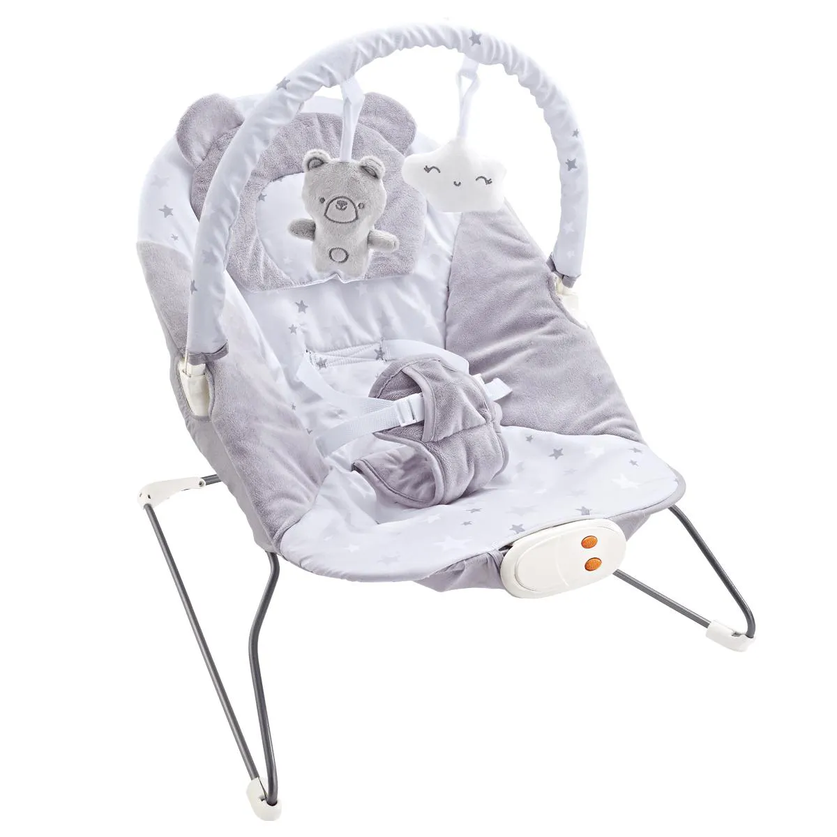Cadeira Descanso Bebê Musical Polar Skyline Cinza Maxi Baby