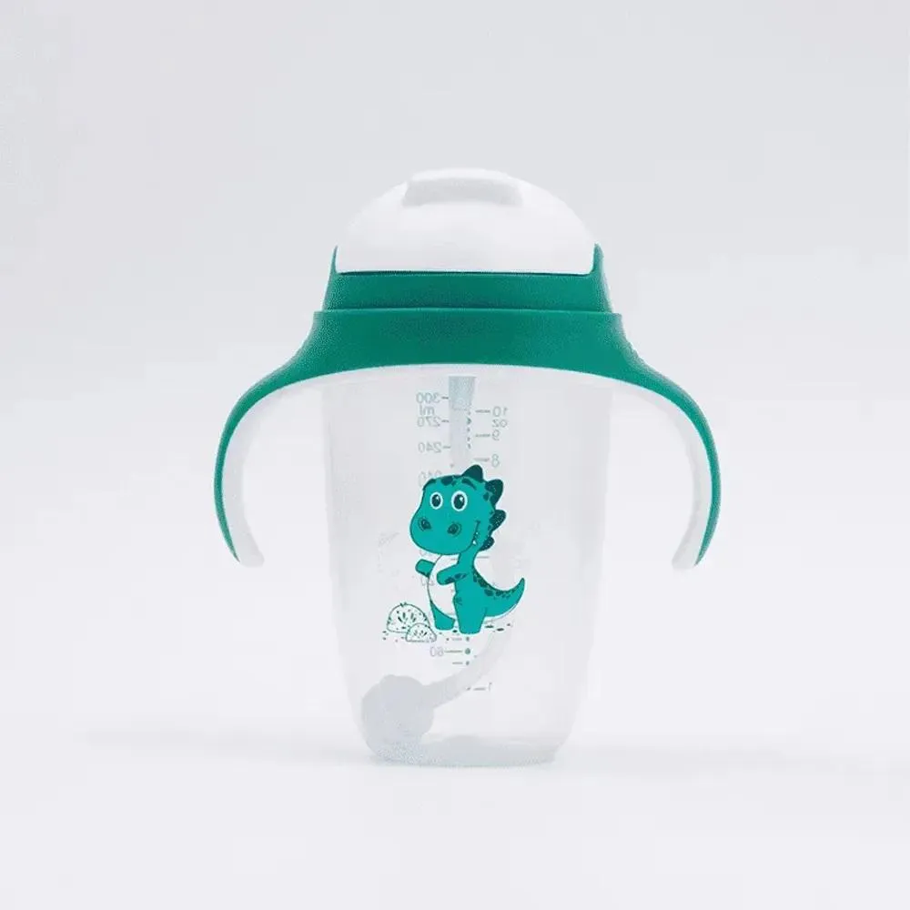 Copo de Treinamento com Canudo 300Ml +6M Verde Petit Piá