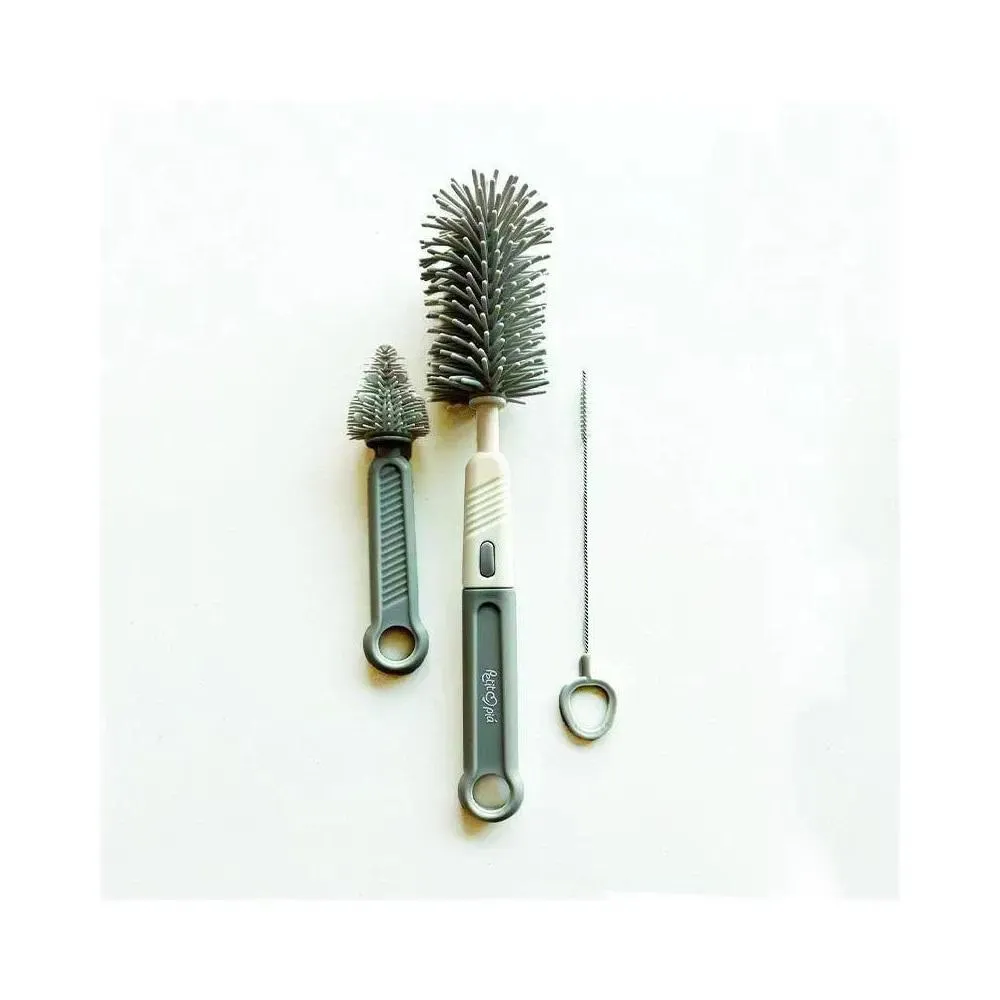 Kit Escovas de Limpeza Mamadeiras e Bicos 3Peças Petit Pia