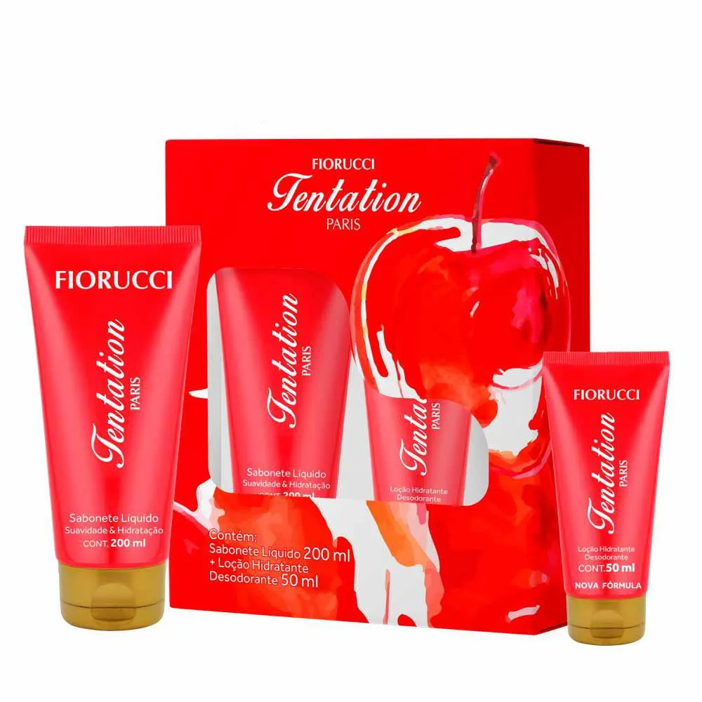 Kit - Fiorucci Tentation Sabonete Líquido + Loção Hidratante Desodorante