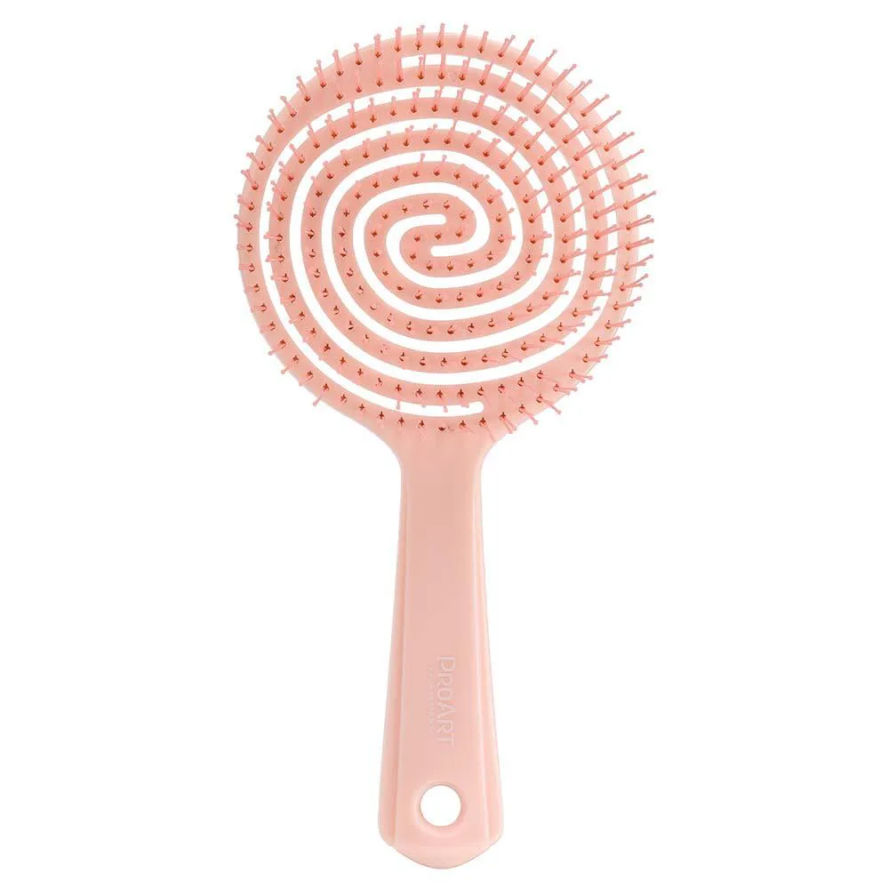 Escova de Cabelo Redonda Proart Easy Flexi Rosa 1 UN