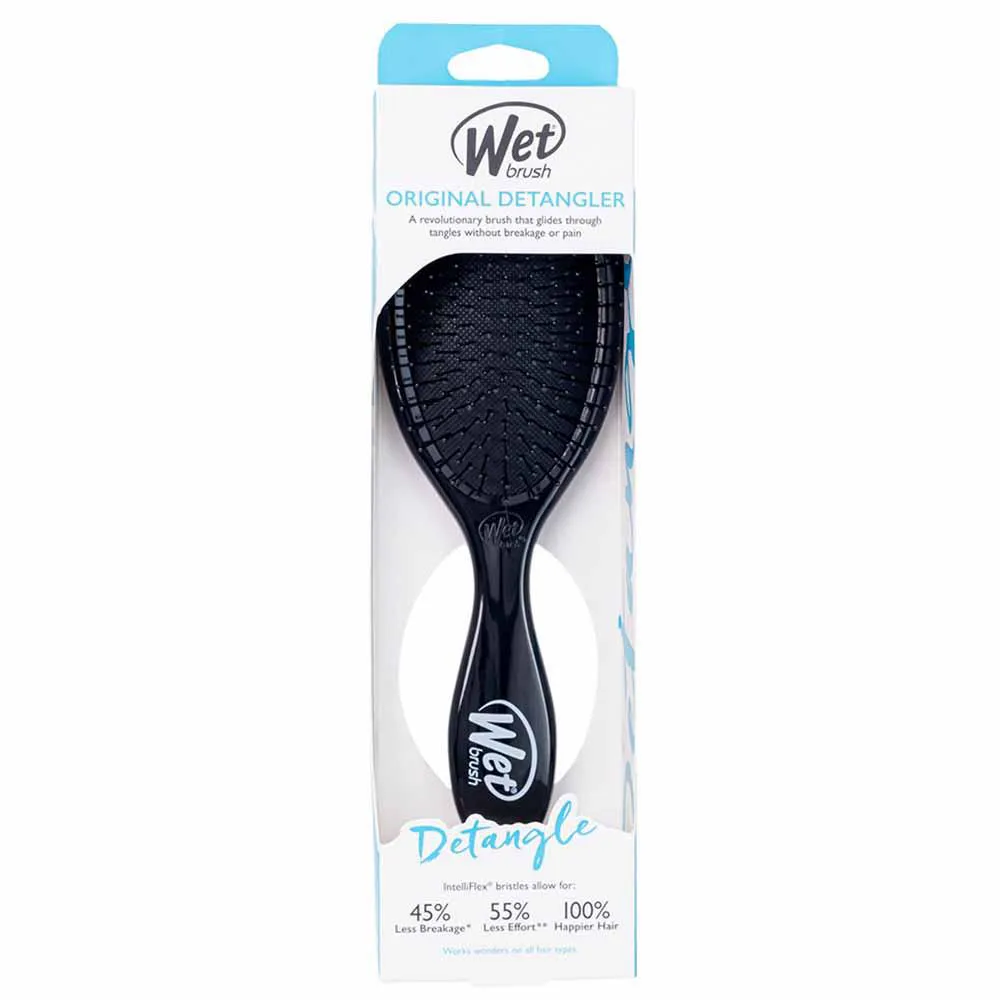 Escova de Cabelo Wetbrush Detangler Preta 1UN