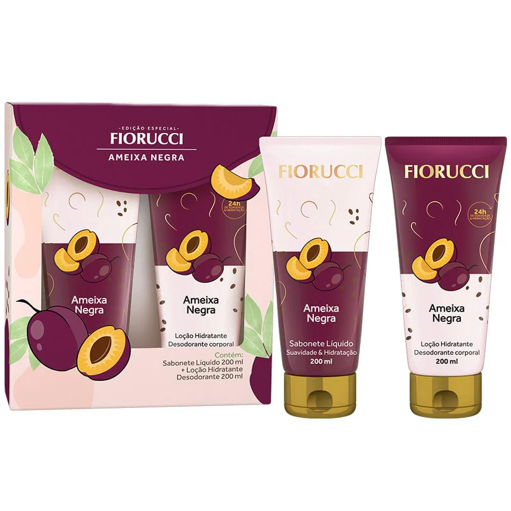 Fiorucci Ameixa Negra Kit - Sabonete Líquido + Loção Desodorante