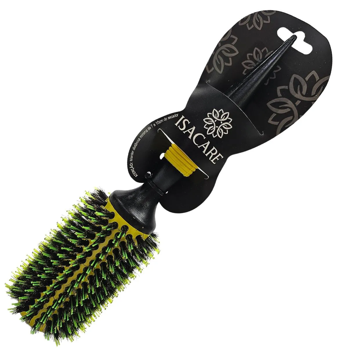 Escova de Cabelo Profissional C/ Cerdas de Nylon 40Mm Ref. 8901 Yellow Hit Isacare