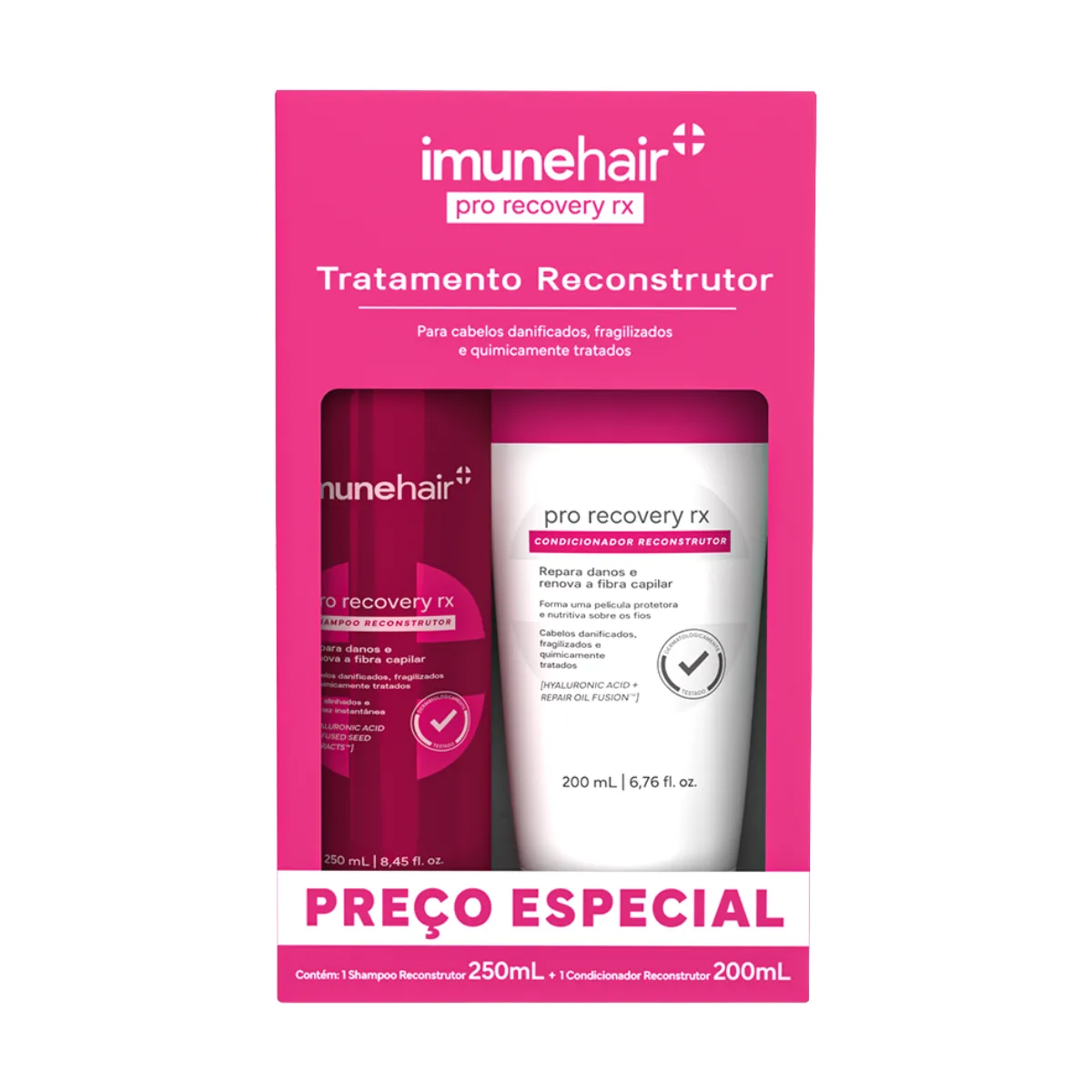 Kit ImuneHair Pack Pro Recovery RX Shampoo 250ml + Condicionador 200ml