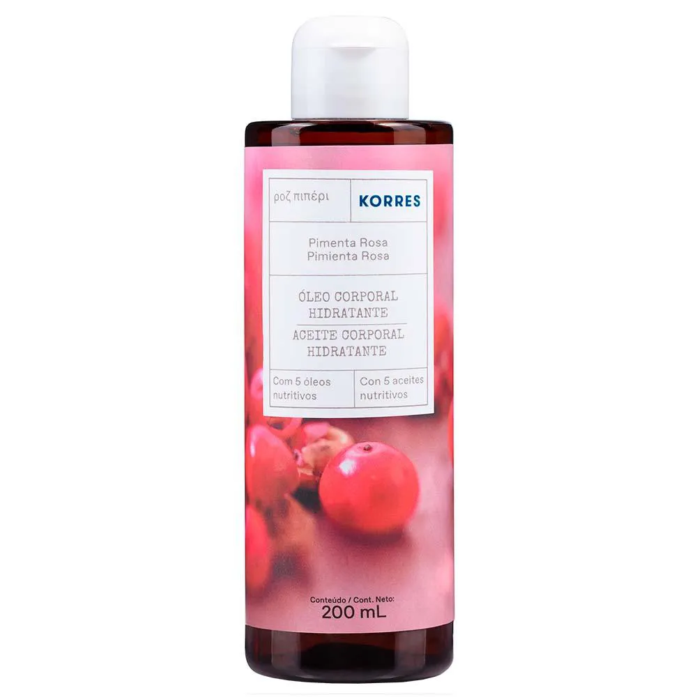Óleo de Banho Deo Corporal Korres Pimenta Rosa 200ml