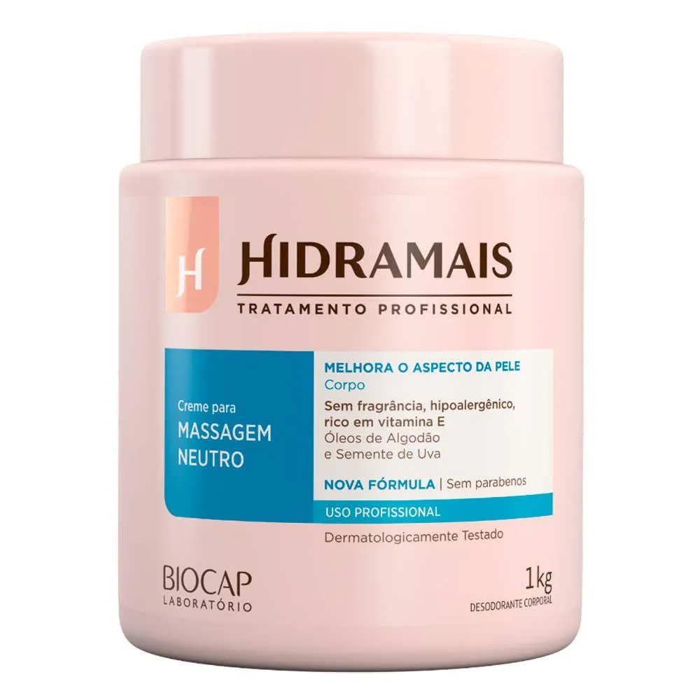 Creme Neutro para Massagem Hidramais Profissional 1KG