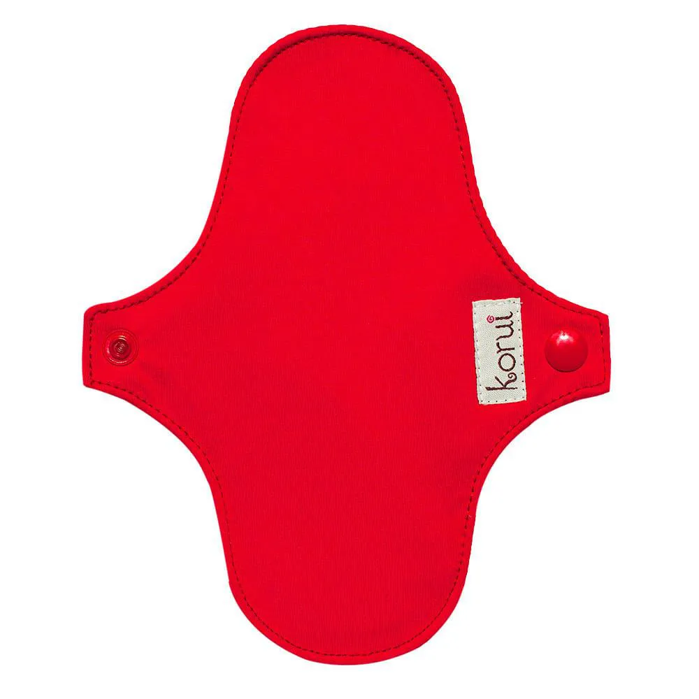 Mini Absorvente de Pano Korui – Fogo Linha Conforto Seco Vermelho