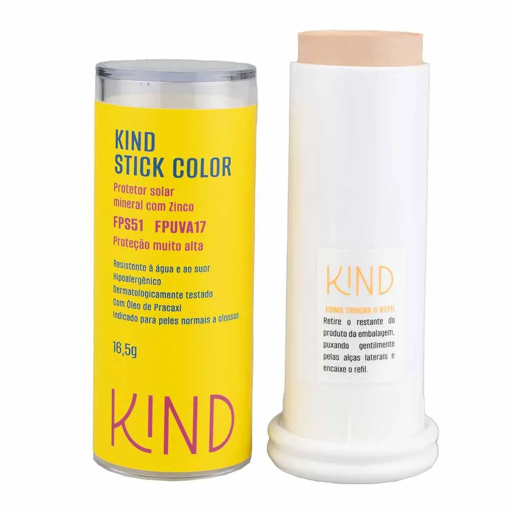 Proteção Solar Facial Kind Beauty Stick Color Fps 51 e Fpuva 17 K20
