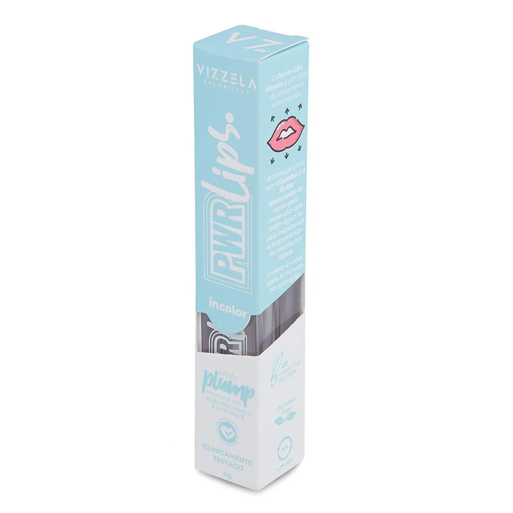 Gloss Labial Vizzela Power Lips Top Coat Incolor