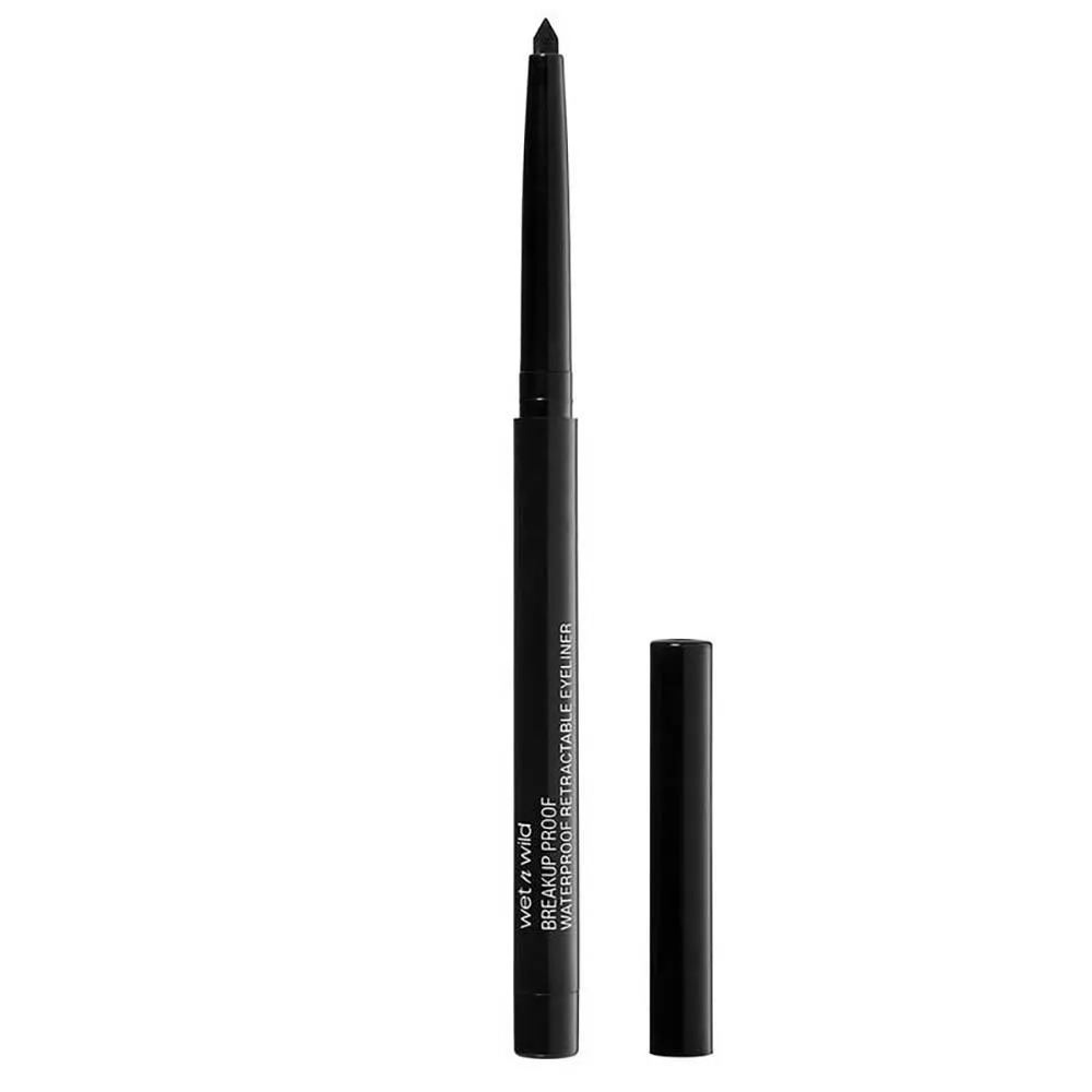 Lapiseira Retrátil para Olhos à Prova D'Água Wet N Wild - Megalast Breakup Proof Blackest Black