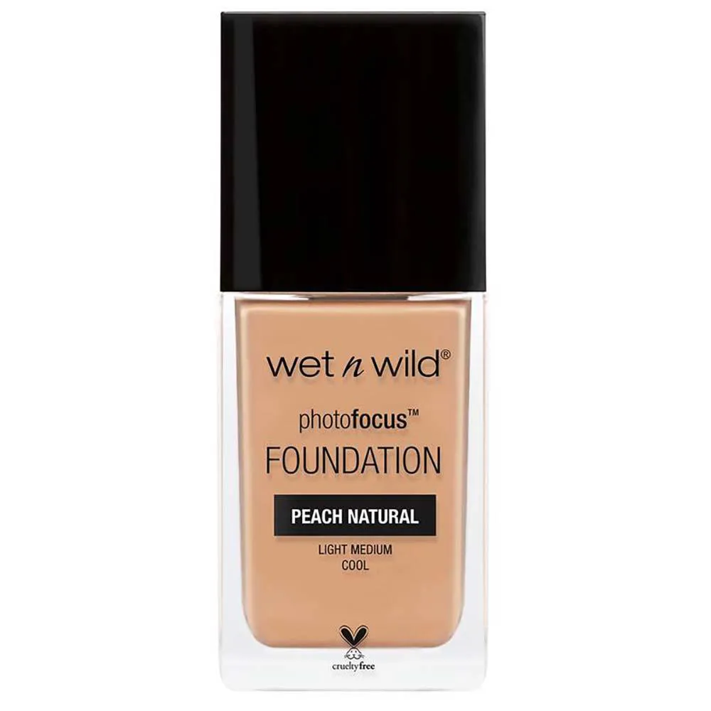 Base Líquida Matte Alta Cobertura Wet N Wild - Photo Focus Foundation Peach Natural