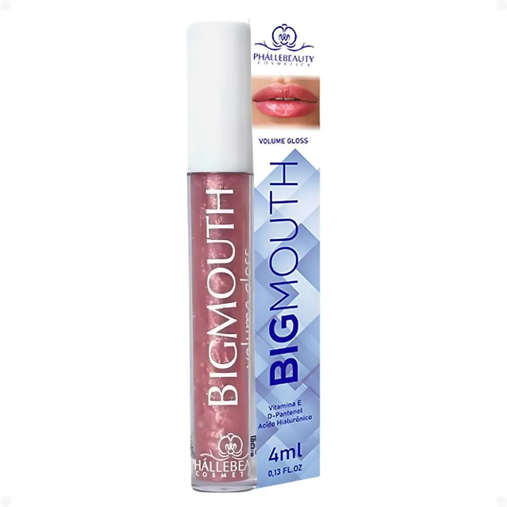 Gloss de Aumento Phállebeauty Big Mouth Volume Gloss: Rose Ph0860