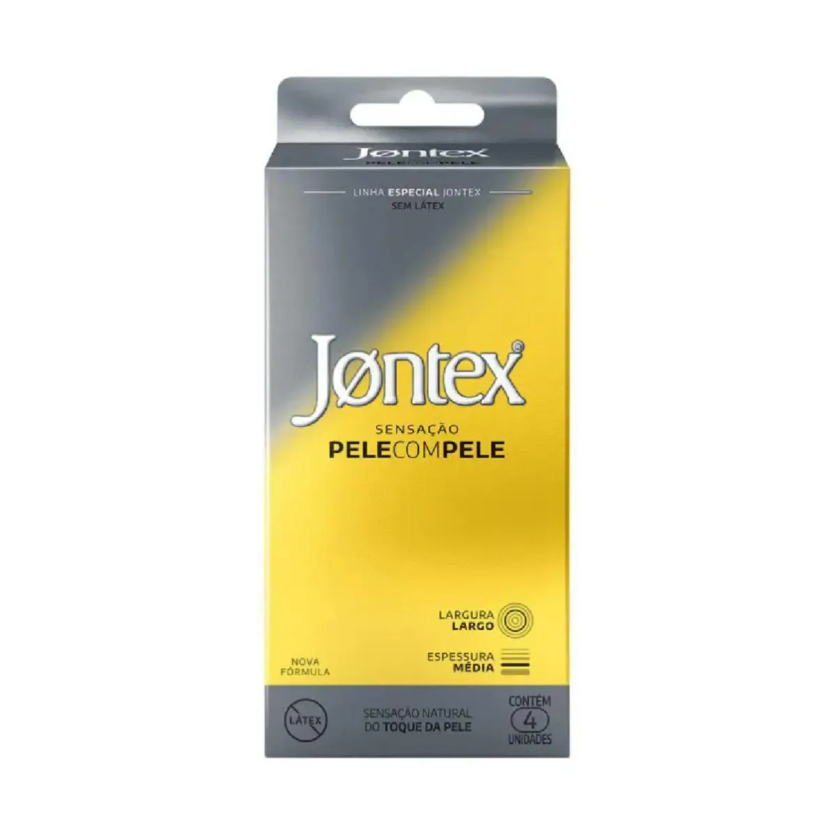 Jontex Sensação Pele com Pele com 4 unidades sem Látex - Reckitt Benckiser