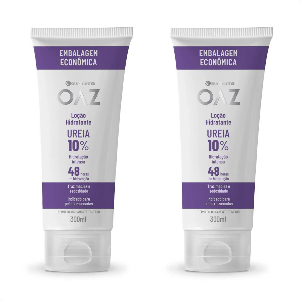 Kit com 2 - Loção Hidratante Oaz Creme de Ureia de 10% 300Ml