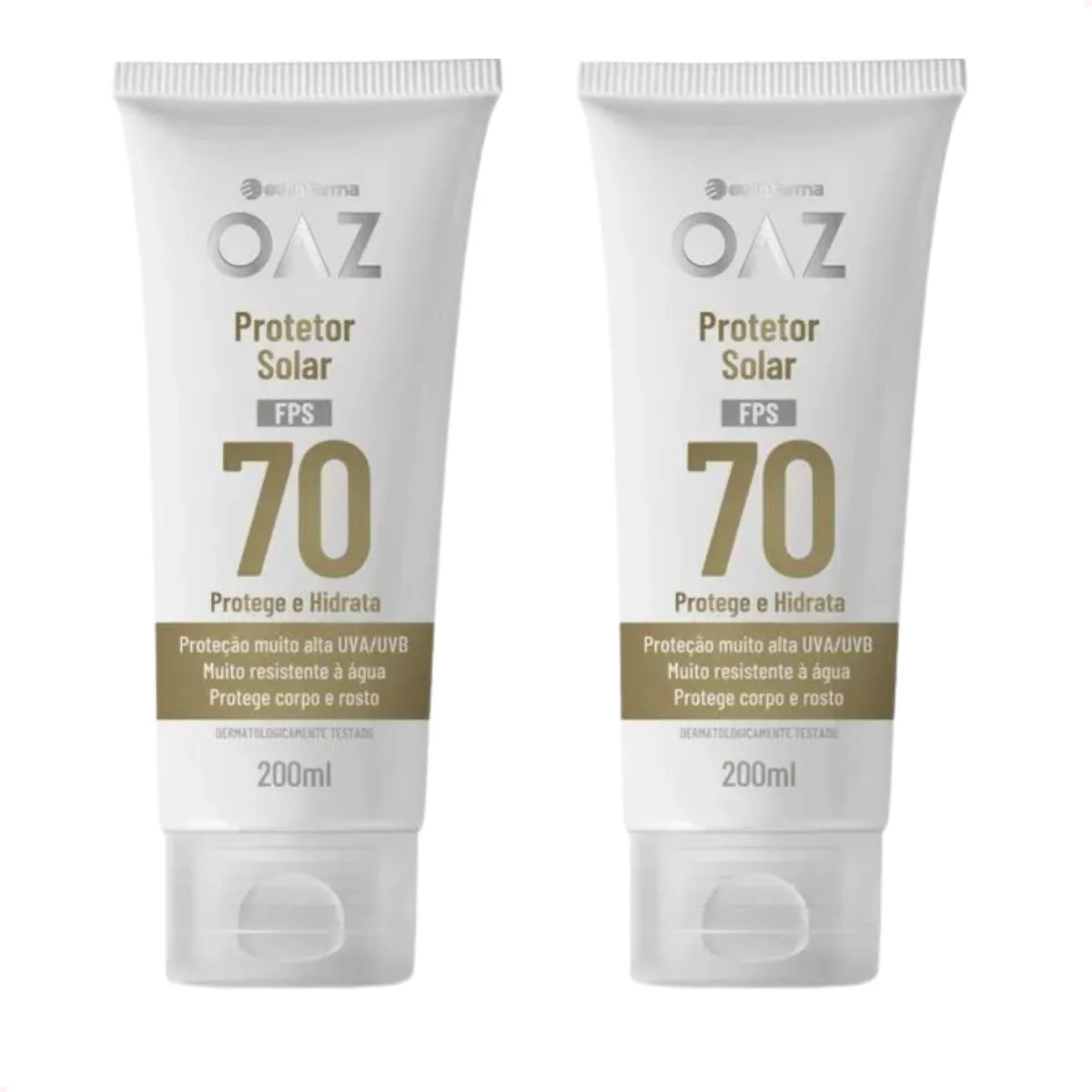 Kit com 2 - Protetor Solar Oaz Fps 70 200Ml Protege Hidrata