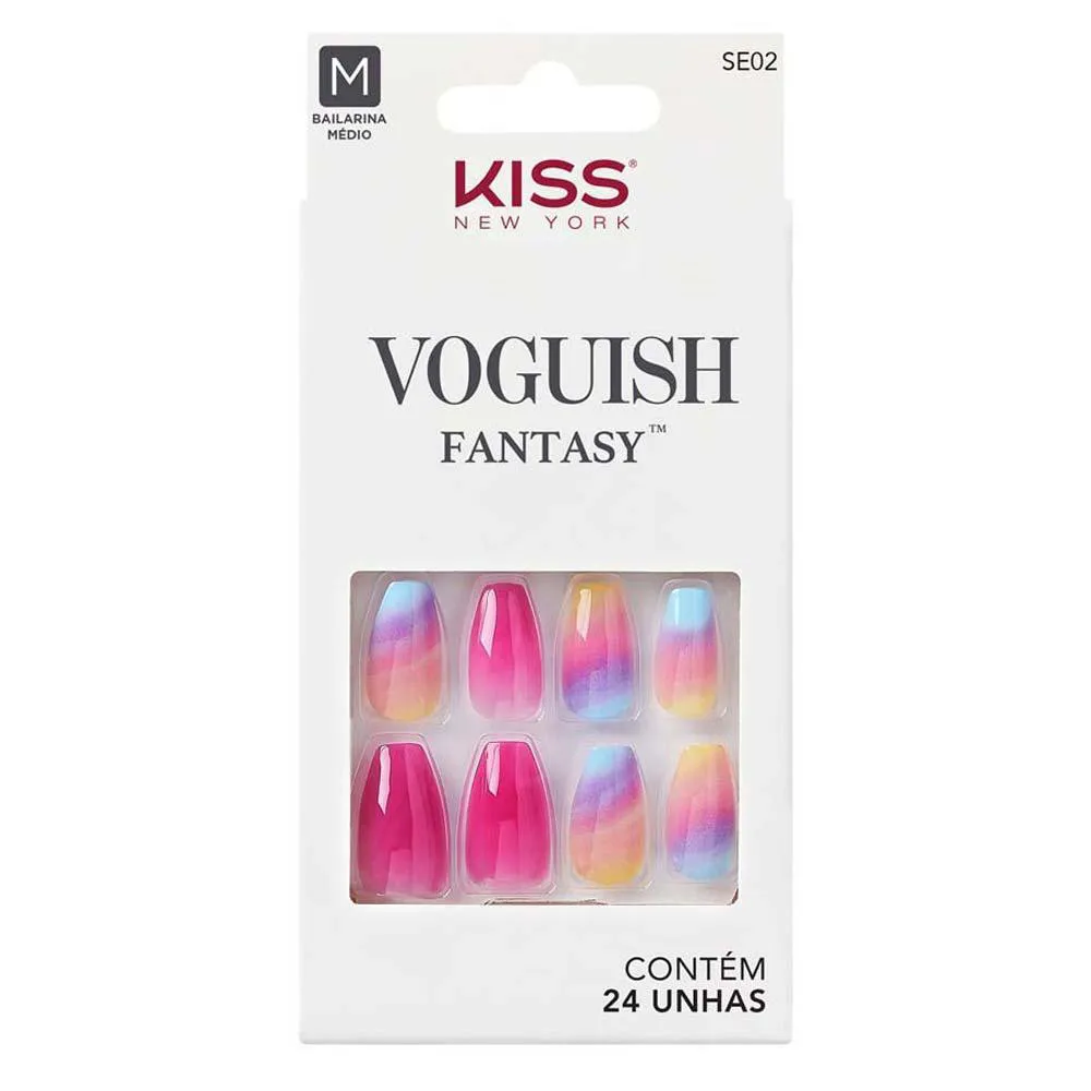 Unhas Postiças Kiss Ny Voguish Fantasy The Motto