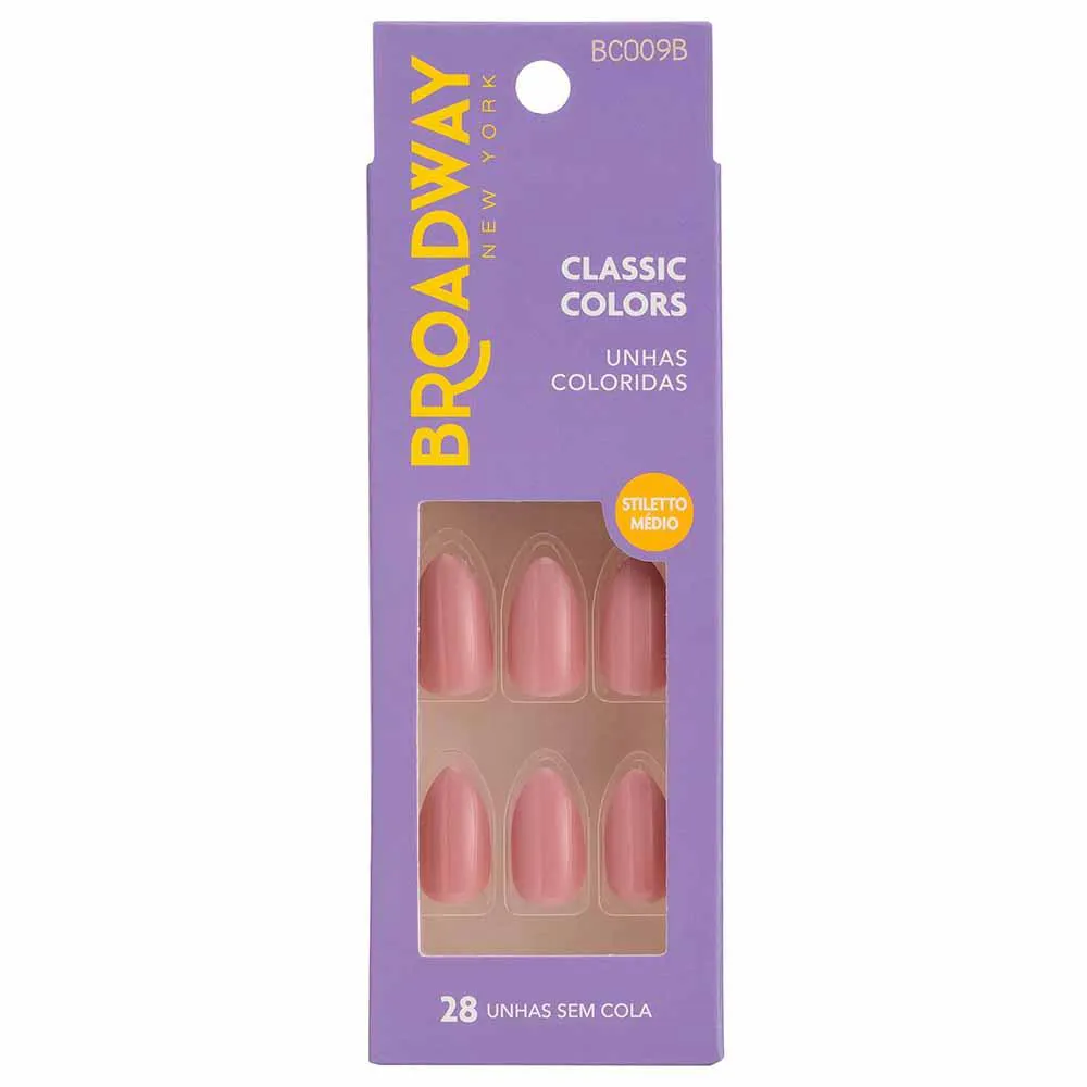 Unhas Coloridas Kiss Ny Broadway Forecast - Stiletto Médio