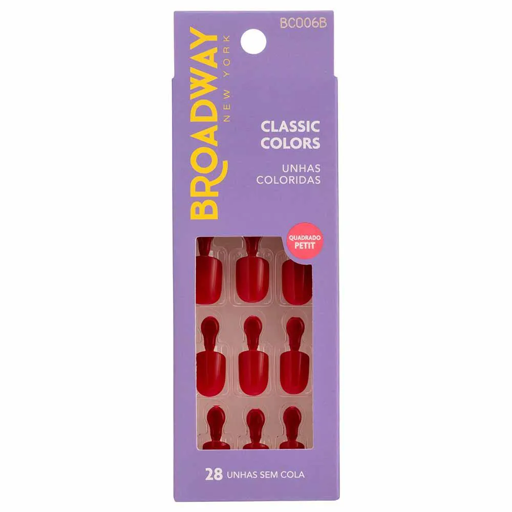 Unhas Coloridas Kiss Ny Broadway Midnight Quadrado Petit