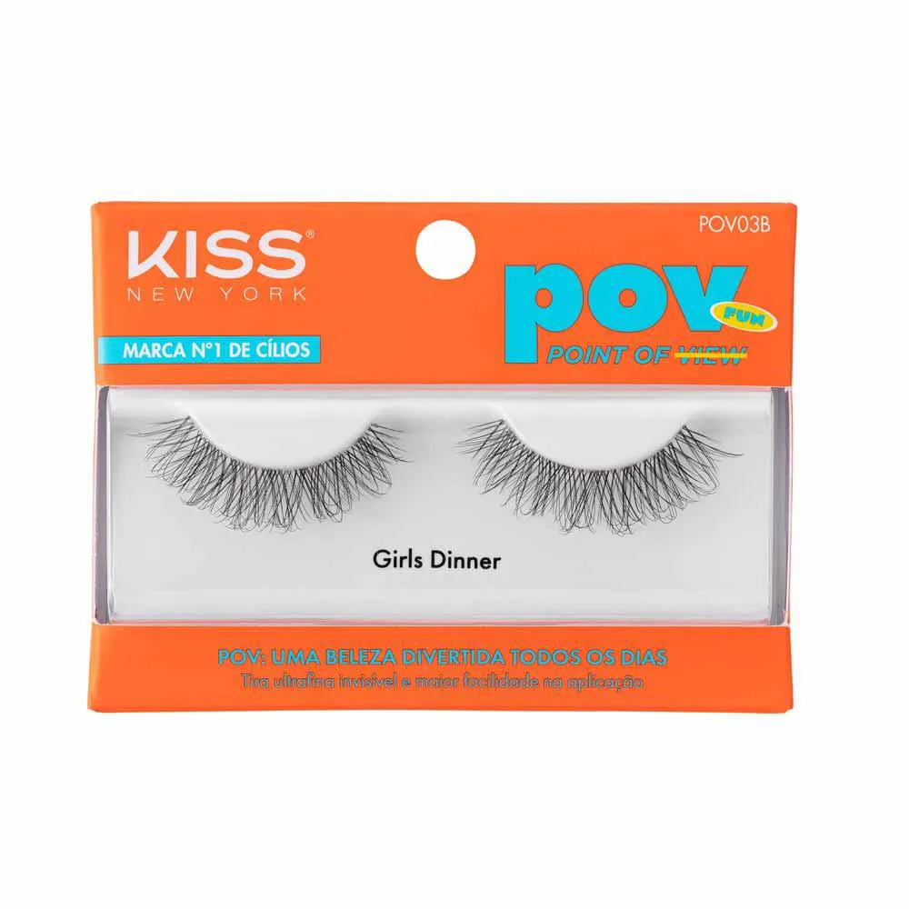 Cílios Postiços Kiss Ny Pov Girls Dinner - 03B